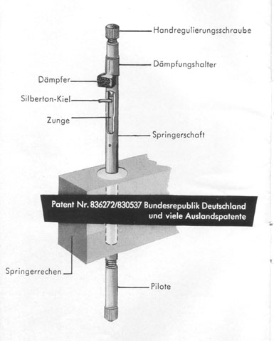 J.C. Neupert: Zeichnung des "O.K. Springers" mit "Silbertonkiel"