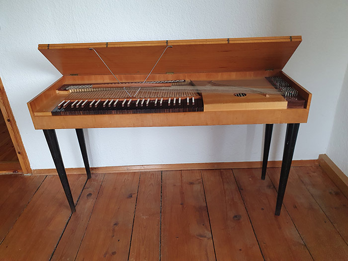 Clavichord nach Christian Gottlob Hubert (Ansbach 1782), Kopie von Rainer Schütze #S781 (Heidelberg 1957)